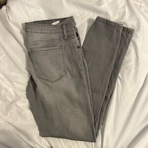 Gray denim skinny jeans. Banana Republic